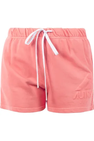Autry Femme, Shorts, Rose, Taille: 36 FR Shorts en coton avec taille élastique et détails logo