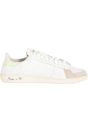 Patrizia Pepe Femme, Chaussures, Blanc, Taille: 39 EU Baskets en Cuir avec Détails en Daim