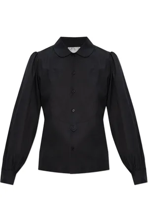 Comme des Garçons Femme, Blouses et Chemises, Noir, Taille: 42 FR Chemise en coton
