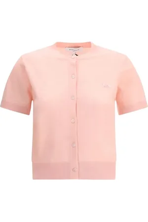 Maison Kitsuné Femme, Pulls, Rose, Taille: 42 FR Baby Fox Cardigan