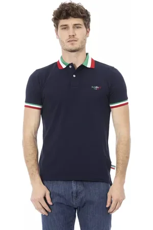 BALDININI Homme, Tops, Bleu, Taille: 4XL Polo Homme en Coton Bleu