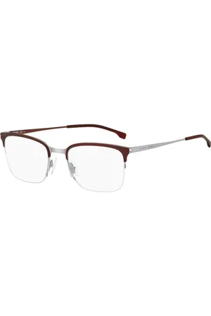 HUGO BOSS Homme, Accessoires, Rouge, Taille: ONE Size Lunettes Monture Métallique Rouge Style Moderne