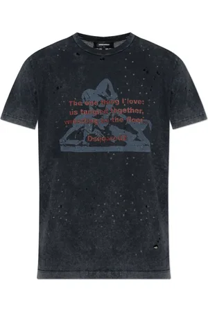 Dsquared2 Homme, Tops, Gris, Taille: 2XL T-shirt avec impression