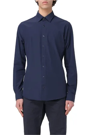 Michael Kors Homme, Chemises, Bleu, Taille: S Performance Stretch Slim Chemise