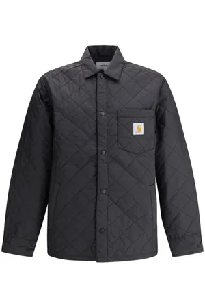 Carhartt Homme, Vestes, Noir, Taille: M Veste de travail matelassée avec col classique