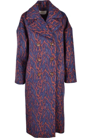 ULLA JOHNSON Femme, Manteaux, Brun, Taille: 40 FR Manteau en mélange de laine à double boutonnage