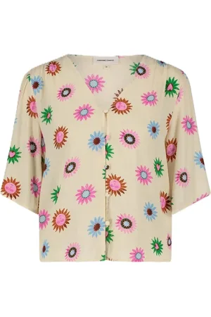Fabienne Chapot Femme, Blouses et Chemises, Multicolore, Taille: 36 FR Chemisier Starlet motif solaire demi-manches