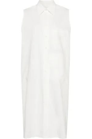 Maison Margiela Femme, Robes, Blanc, Taille: 38 FR Robe Maxi en Popeline de Coton Blanche
