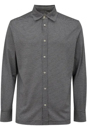 CANALI Homme, Chemises, Gris, Taille: L Chemise à rayures à manches longues Made in Italy
