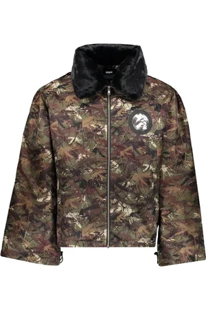 Random Identities Homme, Vestes, Multicolore, Taille: M Veste avec col en fausse fourrure amovible