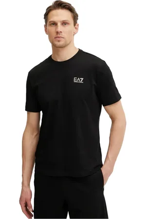 EA7 Homme, Tops, Noir, Taille: S T-shirt à Manches Courtes