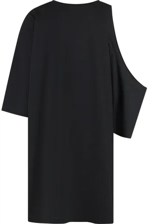 Random Identities Homme, Tops, Noir, Taille: L T-shirt col rond côtelé, Coupe oversize