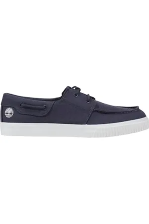 Timberland Homme, Chaussures, Bleu, Taille: 40 EU Mocassin Bleu à Lacets avec Semelle en Caoutchouc