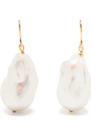 Jil Sander Femme, Accessoires, Blanc, Taille: ONE Size Boucles d`oreilles texturées dorées et blanches