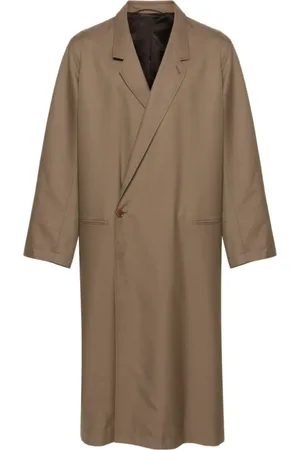 LEMAIRE Homme, Manteaux, Brun, Taille: L Manteau asymétrique en mélange taupe