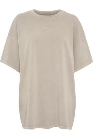 Gestuz Femme, Tops, Gris, Taille: 44 FR Oversize Tee Top Silver Sage