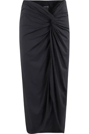 FEDERICA TOSI Femme, Jupes, Noir, Taille: 40 FR Jupe Longue Cache-Maillot Noir Stretch