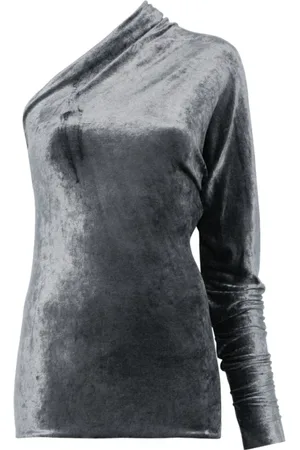 Rick Owens Femme, Blouses et Chemises, Bleu, Taille: 42 FR Steel Top