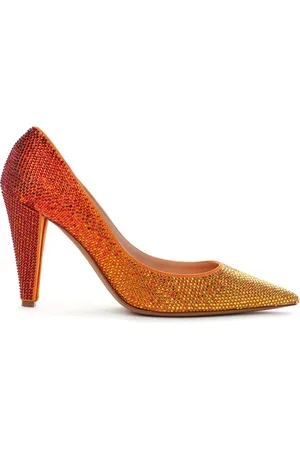 ALEXANDRE VAUTHIER Femme, Chaussures, Multicolore, Taille: 38 EU Escarpin en cristal jaune/orange avec talon conique