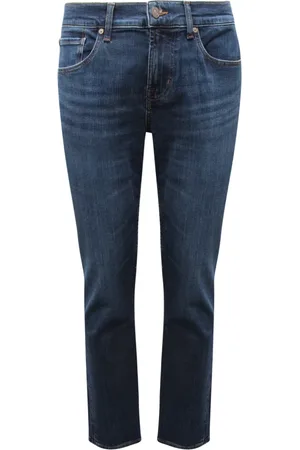 7 for all Mankind Homme, Jeans, Bleu, Taille: W29 Pantalon Slimmy Tape Bleu Foncé