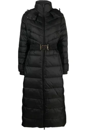 Twin-Set Femme, Manteaux, Noir, Taille: 38 FR Doudoune Longue Matelassée