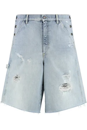 Golden Goose Homme, Shorts, Bleu, Taille: W30 Shorts Bermuda en denim avec fentes latérales