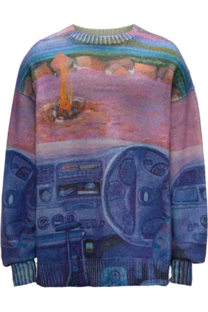J.W.Anderson Femme, Pulls, Multicolore, Taille: 38 FR Pull floral bleu