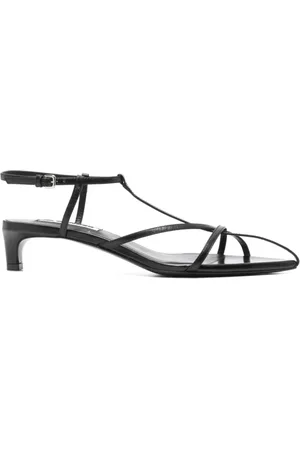 Jil Sander Femme, Chaussures, Noir, Taille: 36 1/2 EU Sandale Cage à Talon Chat Noir