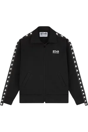 Golden Goose Homme, Sweatshirts et sweats à capuche, Noir, Taille: L Pull en Polyester Noir avec Fermeture Éclair