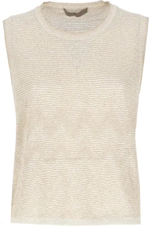 D.EXTERIOR Femme, Pulls, , Taille: 38 FR Pull sans manches en lurex doré