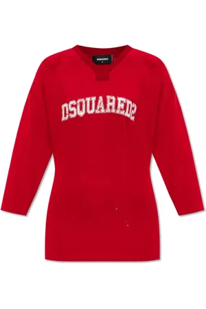 Dsquared2 Femme, Tops, Rouge, Taille: 40 FR T-shirt avec logo