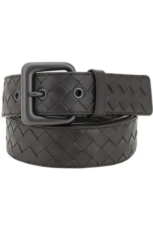 Bottega Veneta Homme, Accessoires, Noir, Taille: 115 CM Ceinture Iconique Intrecciato Weave en Cuir