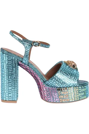 Kurt Geiger Femme, Chaussures, Multicolore, Taille: 38 EU Tourbillon Arc-en-ciel Détail Aigle Plateforme Sandales