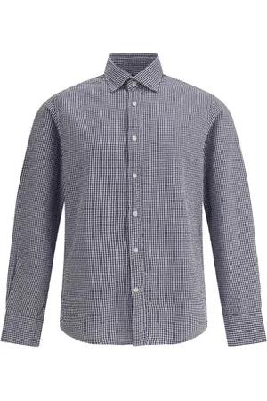 DEPERLU Homme, Chemises, Brun, Taille: L Chemise Rayée en Coton