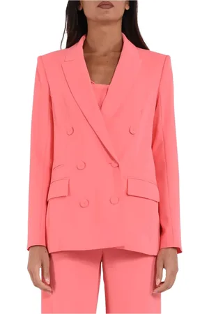 Patrizia Pepe Femme, Vestes, , Taille: 38 FR Veste à double boutonnage en crêpe sablè