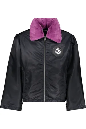 Random Identities Homme, Vestes, Bleu, Taille: XS Veste avec col en fausse fourrure amovible