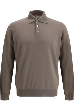 Brunello Cucinelli Homme, Tops, , Taille: L Élégant Polo en Laine