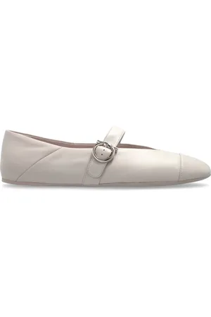 Salvatore Ferragamo Femme, Chaussures, Gris, Taille: 39 EU Ballet Flats Nena