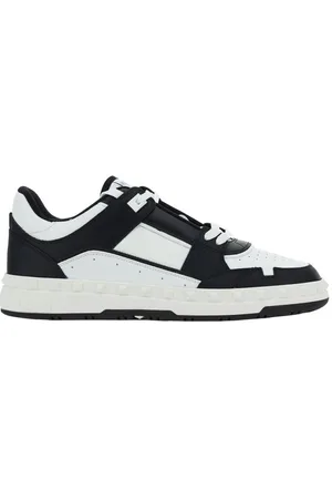 VALENTINO GARAVANI Homme, Chaussures, Blanc, Taille: 41 EU Baskets en cuir clouté à lacets