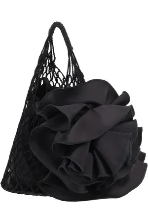 MAGDA BUTRYM Femme, Sacs, Noir, Taille: ONE Size Sac filet avec fleur en soie