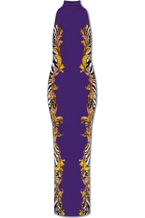VERSACE Femme, Robes, Violet, Taille: 38 FR Robe à col roulé