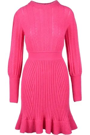 ANTONINO VALENTI Femme, Robes, Rose, Taille: 38 FR Élégante robe en mélange de laine mérinos