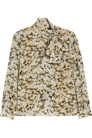 Max Mara Femme, Blouses et Chemises, , Taille: 42 FR Chemisier en soie avec col à