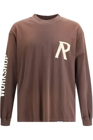 Represent Homme, Tops, Brun, Taille: S Maillot à manches longues moderne avec logo écossais