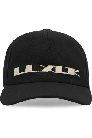 Rick Owens Homme, Accessoires, Noir, Taille: L Casquette de Baseball avec Logo en Coton