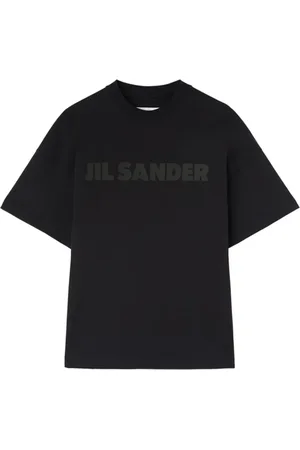 Jil Sander Homme, Tops, Noir, Taille: XS T-shirt Noir avec Logo