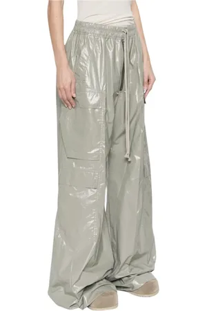 Rick Owens Femme, Pantalons, Vert, Taille: 38 FR Pantalon Cargo Élégant