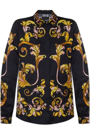 VERSACE Femme, Blouses et Chemises, Noir, Taille: 38 FR Chemise avec motif baroque