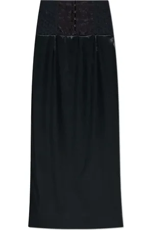 Dolce & Gabbana Femme, Jupes, Noir, Taille: 36 FR Jupe en satin