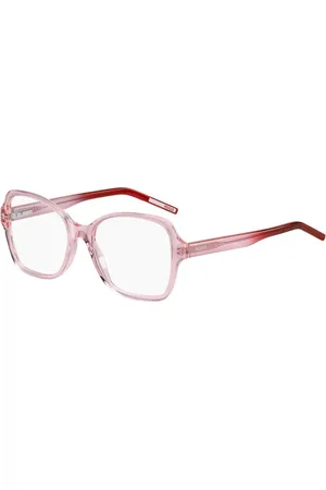 HUGO BOSS Femme, Accessoires, Rose, Taille: ONE Size Lunettes Monture Acétate Rosé Rouge